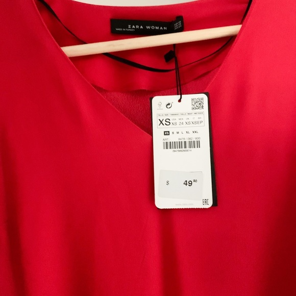Red Zara Blouse *NWT - Picture 3 of 4